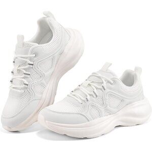 ⚡Womens White Mesh Walking Comfortable Lightweight Tennis Sneakers Shoes